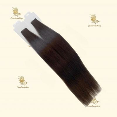 Dyeable European Human Hair Double Drawn Slim Tape Ins Narrow Edge Invisible Tape Hair