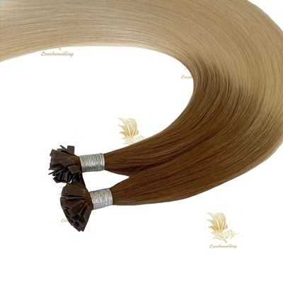 US Double Drawn Ratio Flat Tip Remy Virgin Hair Extensions Straight Keratin Human Hair