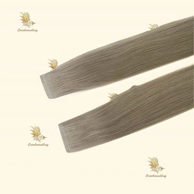 Real Remy Human Hair Reusable Tape in Hair Extensions Ash Platinum Blonde Stick Type