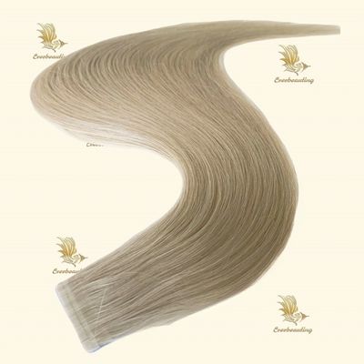 20inch Ash Blonde Color Russian Tape Hair Extension Seamless Tape in Extensions Human Hair