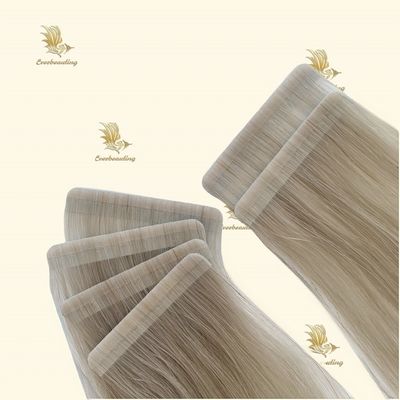 20inch Ash Blonde Color Russian Tape Hair Extension Seamless Tape in Extensions Human Hair