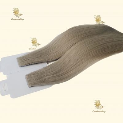 20inch Ash Blonde Color Russian Tape Hair Extension Seamless Tape in Extensions Human Hair
