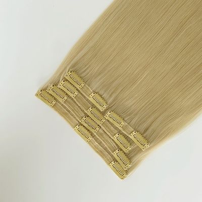 Clip in Hair Extensions 100% Human Raw Indian Hair Clip Ins No Shedding Dyeable