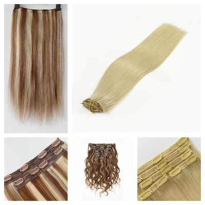 Clip in Russian Hair Extensions Straight Texture and Pre-Bonded Style Guaranteed