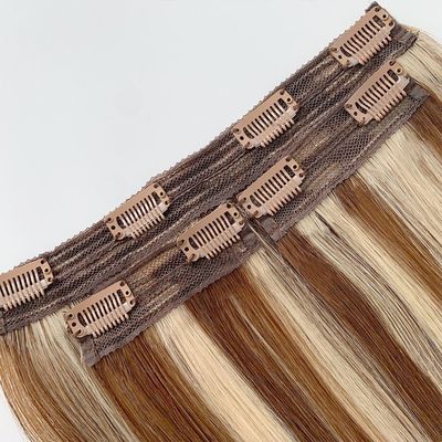 100g/PC 20 Inch Highest Grade 13A Double Drawn Clip in Hair Extension for White Women