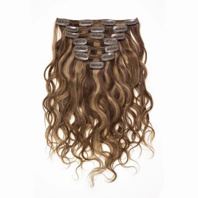 Human Hair Type Brazilian Hair Lace Clip in Hair Extensions CH-24256
