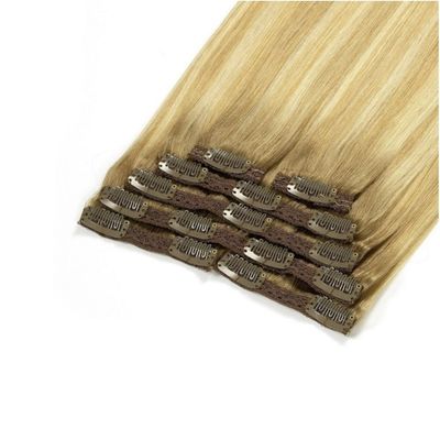 CH-24256 120g/PC Unprocessed Brazilian Human Clip in Hair Extension Highlight Clip