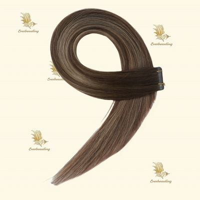 Invisible Tape Double Drawn Cuticle Aligned Balayage Color Remy Virgin Hair Extensions