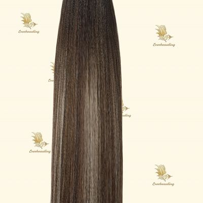 22 Inch Brown Tape in Hair Extensions Stick Pre-Bonded Type for Invisible Tape Design