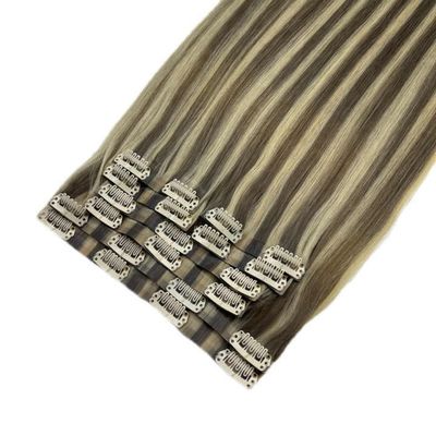 Qingdao Customized Request 100% Remy Chinese Human Hair Seamless PU Clip in Hair