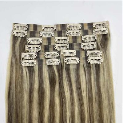 Qingdao Customized Request 100% Remy Chinese Human Hair Seamless PU Clip in Hair