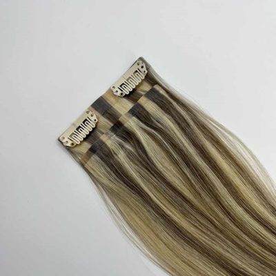 Qingdao Customized Request 100% Remy Chinese Human Hair Seamless PU Clip in Hair