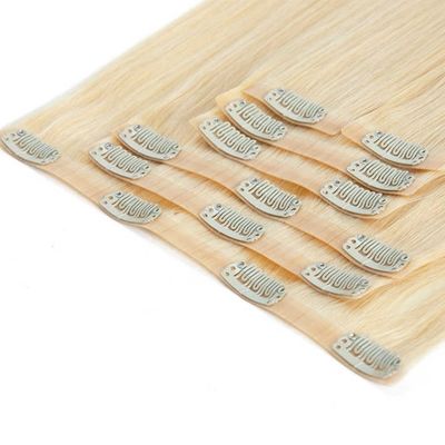 Seamless Indian Clip in Hair Extension 100% Russian Human Remy Clip on Hair Extensions
