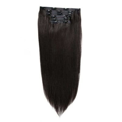Human Hair Real European Clip in Hair Extensions Double Drawn Remy Hair Colored