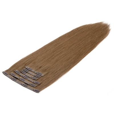 Human Hair Real European Clip in Hair Extensions Double Drawn Remy Hair Colored