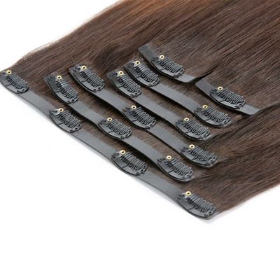 Seamless Clip Hair PU Hair Indian Clip in Hair Extension with No Tangle and No Shedding