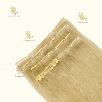Remy Human Hair Clip Ins Double Drawn Clip on Hair Extensions Pre-Bonded Style Clips