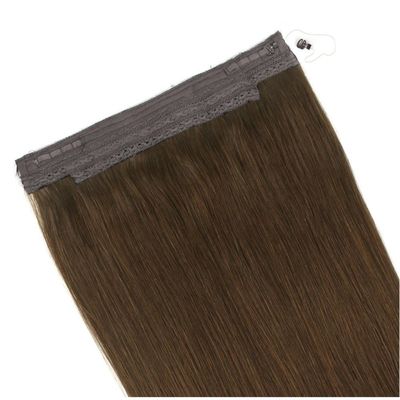 Straight Fish Wire One Piece Haloin Hair Extensions with Dyeable Volume and Length