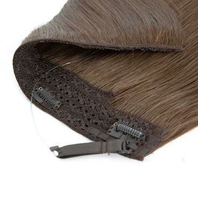 Remy Haloin Hair Extensions Human Hair with Pre-Bonded Style and Invisible Headband
