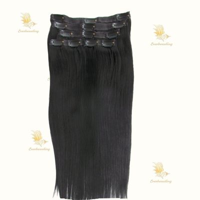 140g Cuticle Remy Hair Clip Ins Lace Clip on Hair Extensions Dyeable Pre-Bonded Clips
