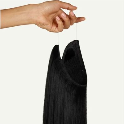 100% Human Hair Seamless Invisible Fish Wire Hair Extensions Return refunds up to 30 days