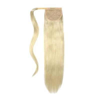 Customized Double Drawn Straight Blonde Virgin Cuticle Aligned Human Hair Ponytail