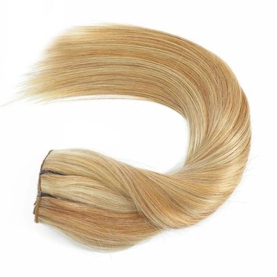 Straight Muti-Color Double Drawn Virgin Russian Human Hair Thinnest Seamless Clip in Hair Extensions