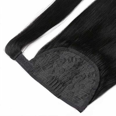 Brazilian Hair Ponytail Extensions Straight Style Wrap Around Human Hair Ponytails US