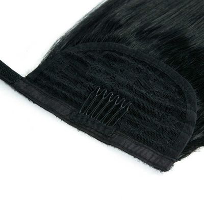 Brazilian Hair Ponytail Extensions Straight Style Wrap Around Human Hair Ponytails US