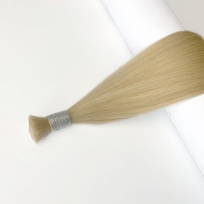 100% Remy Unprocessed Virgin Indian Hair Bulk Products Blond Natural Straight Russian