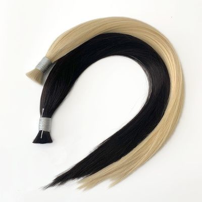 100% Remy Unprocessed Virgin Indian Hair Bulk Products Blond Natural Straight Russian