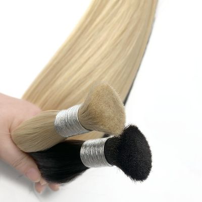 Human Hair Bulk Remy Unprocessed No Weft Hair Bundles for Your Hair Extension Business