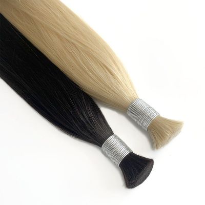 Human Hair Bulk Remy Unprocessed No Weft Hair Bundles for Your Hair Extension Business
