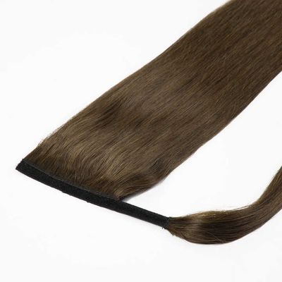 Indian Hair Clip in Comb Human Hair Wrap Around Ponytail Extensions Pre-Bonded Type