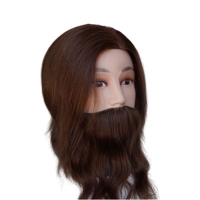 Male Mannequin Head with Beard Professional Hairdresser Training Mannequin