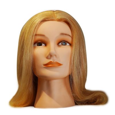100% Human Hair Training Head Mannequin Head for Practise Professional Training Tool