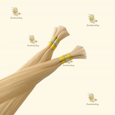Straight Style 12A Grade Blonde Color Human Hair Bundles 22 24 26 Inch Initial Payment