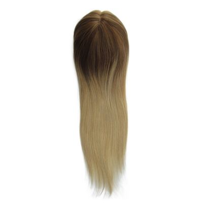 Full Cuticle Aligned Human Hair Topper Wig Mono Base Suitable for Female White Women