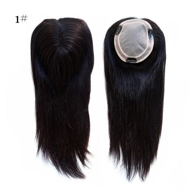 5.5X6inch Hand Tied Double Mono Top Remy European Human Hair Toupee Topper PU Around MT-S1
