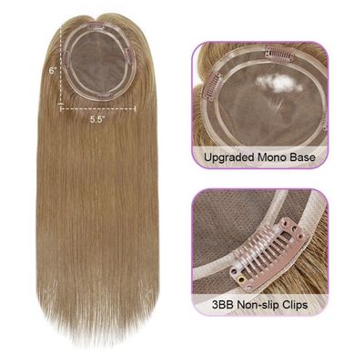Highlight Colors Mono Hair Topper for Women MT-magic 3 12 Inch 14 Inch 16 Inch 18 Inch