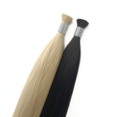 Customization 100g Straight Russian Light Color Hair Bulk Package Gross Weight of 0.400kg