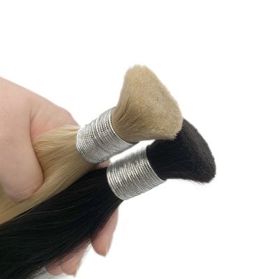 Customization 100g Straight Russian Light Color Hair Bulk Package Gross Weight of 0.400kg