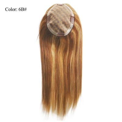Human Hair Topper Hand Tied Mono Top Piece for Full Base Lace Wig