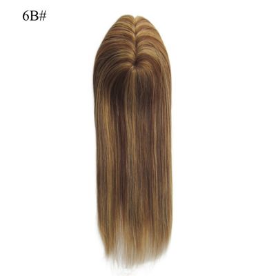 Human Hair Topper Hand Tied Mono Top Piece for Full Base Lace Wig