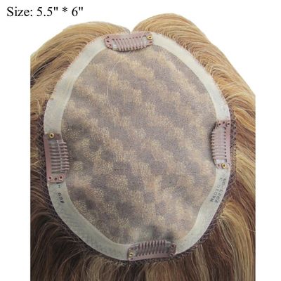 Human Hair Topper Hand Tied Mono Top Piece for Full Base Lace Wig
