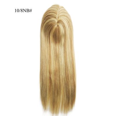 Perfect for Women Mono Lace Base Hairpiece 13*17 Cm Highlight Brown Human Hair Toppers