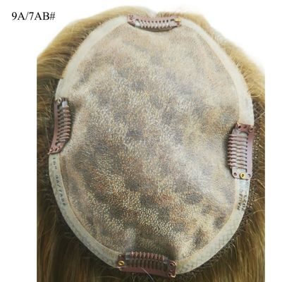European Hair Brazilian 100% Human Hair Toppers for Women Mono Silk Base Women Toupee