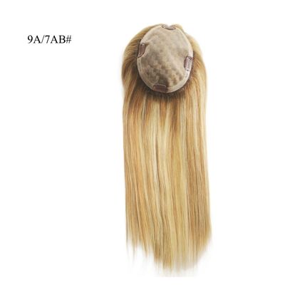 European Hair Brazilian 100% Human Hair Toppers for Women Mono Silk Base Women Toupee