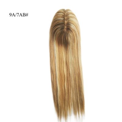 European Hair Brazilian 100% Human Hair Toppers for Women Mono Silk Base Women Toupee