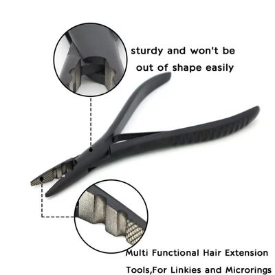 Customized Request Hair Parting Tool Stainless Steel I-Tips Micro Beads Closer Plier